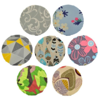 Poduszka na taboret 30cm okrągła mix na gumkę